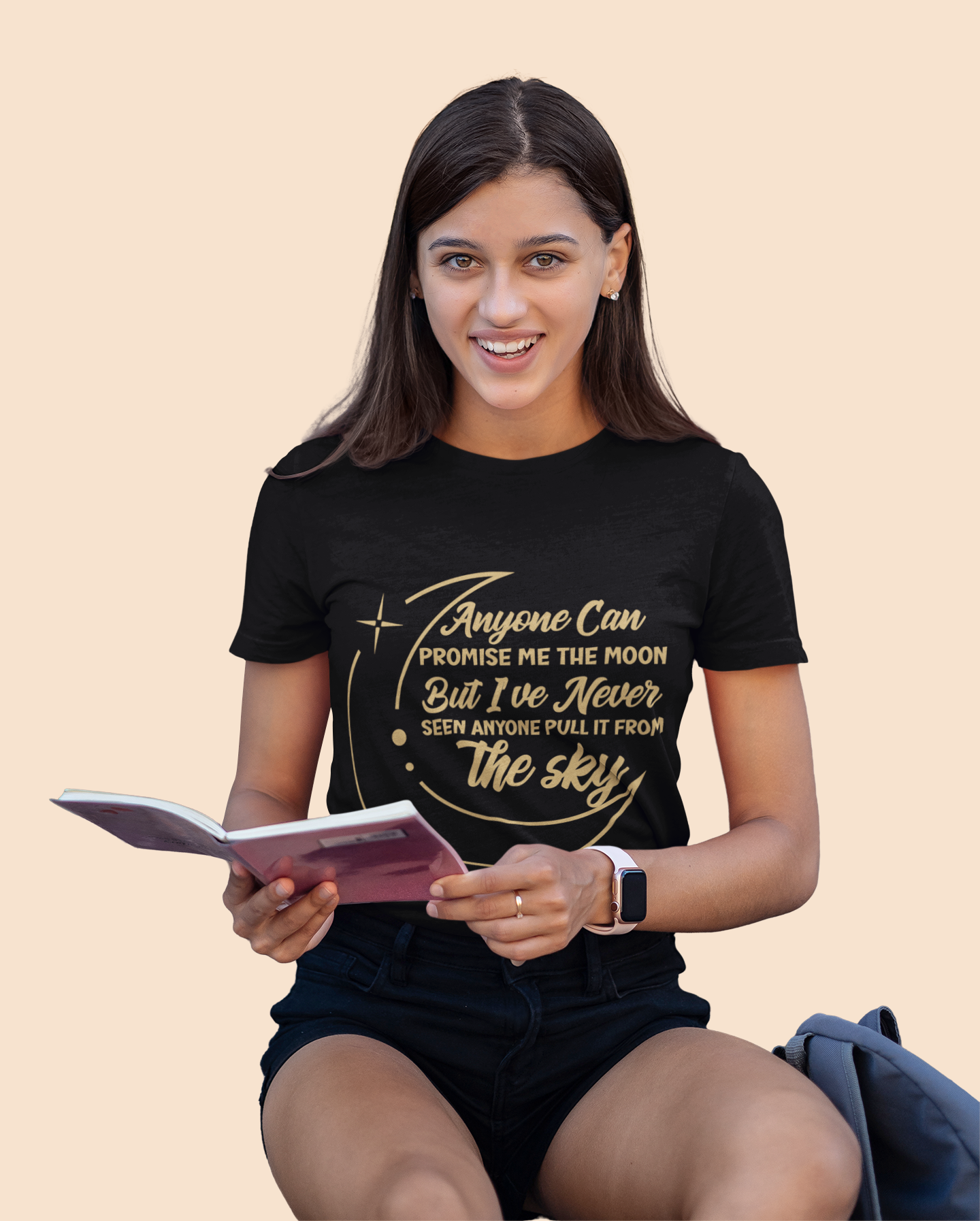 Anyone can promise me the moon - Aurora Academy - tshirt - Caroline Peckham and Susanne Valenti Merchandise - Officially Licensed